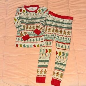 Festive Little Sleepies Kids Pajamas with Red Trim